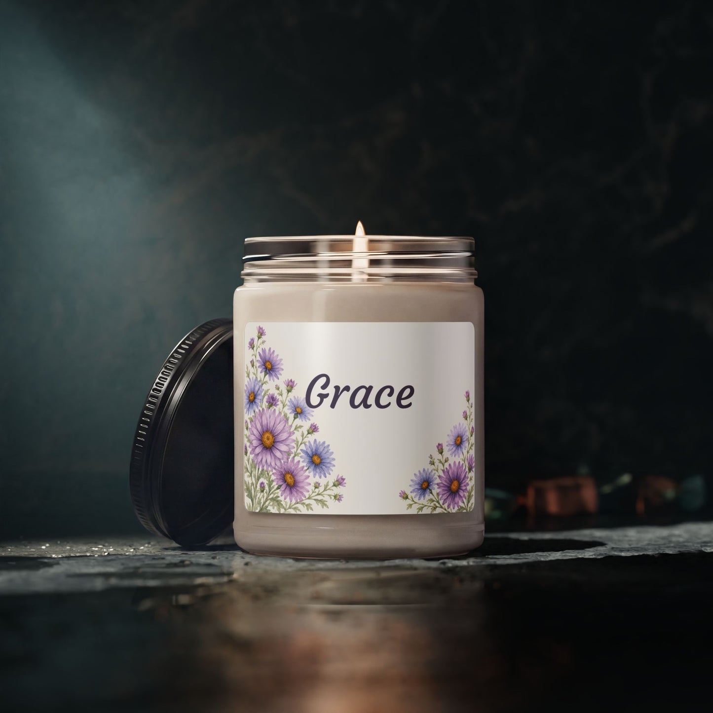 Grace Floral Soy Candle — 9oz Scented Jar Candle (Grace)