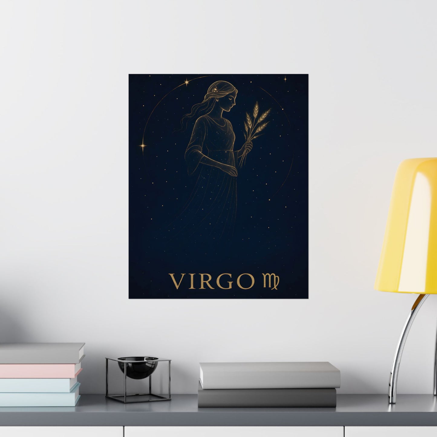 Virgo Zodiac Constellation Matte Poster – Celestial Maiden Astrology Wall Art Print (Multiple Sizes)