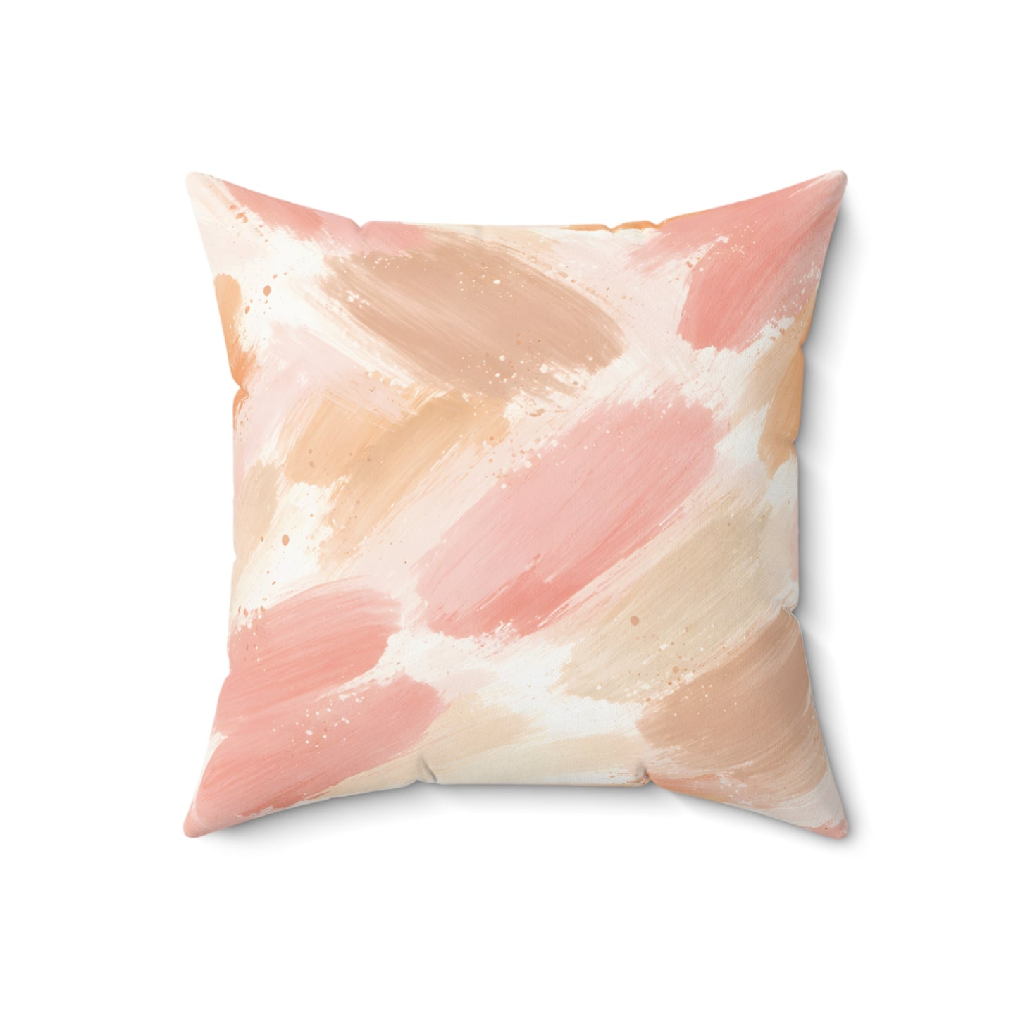 Blush Brushstroke Throw Pillow