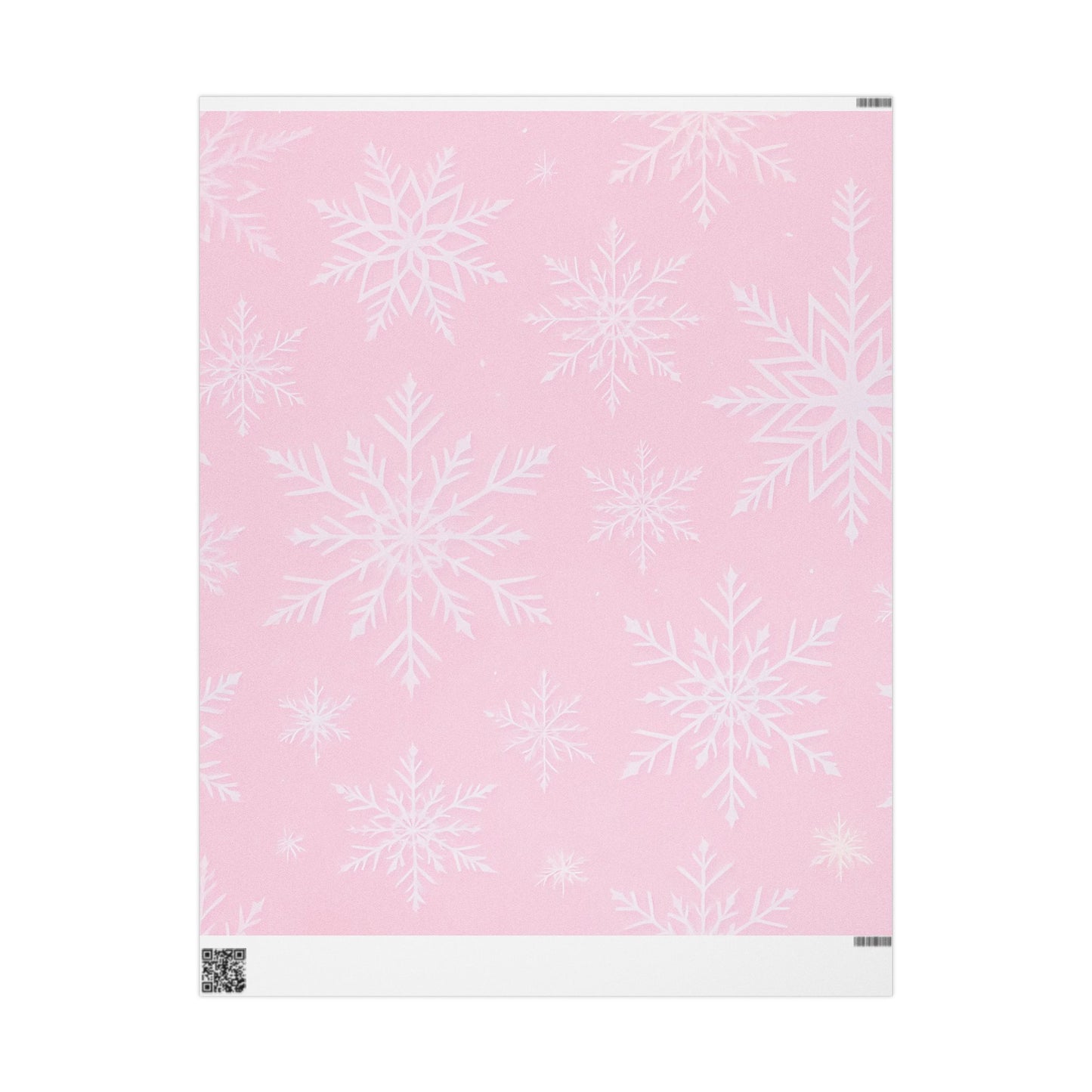 Pink Snowflake Wrapping Paper – Festive & Elegant Holiday Gift Wrap