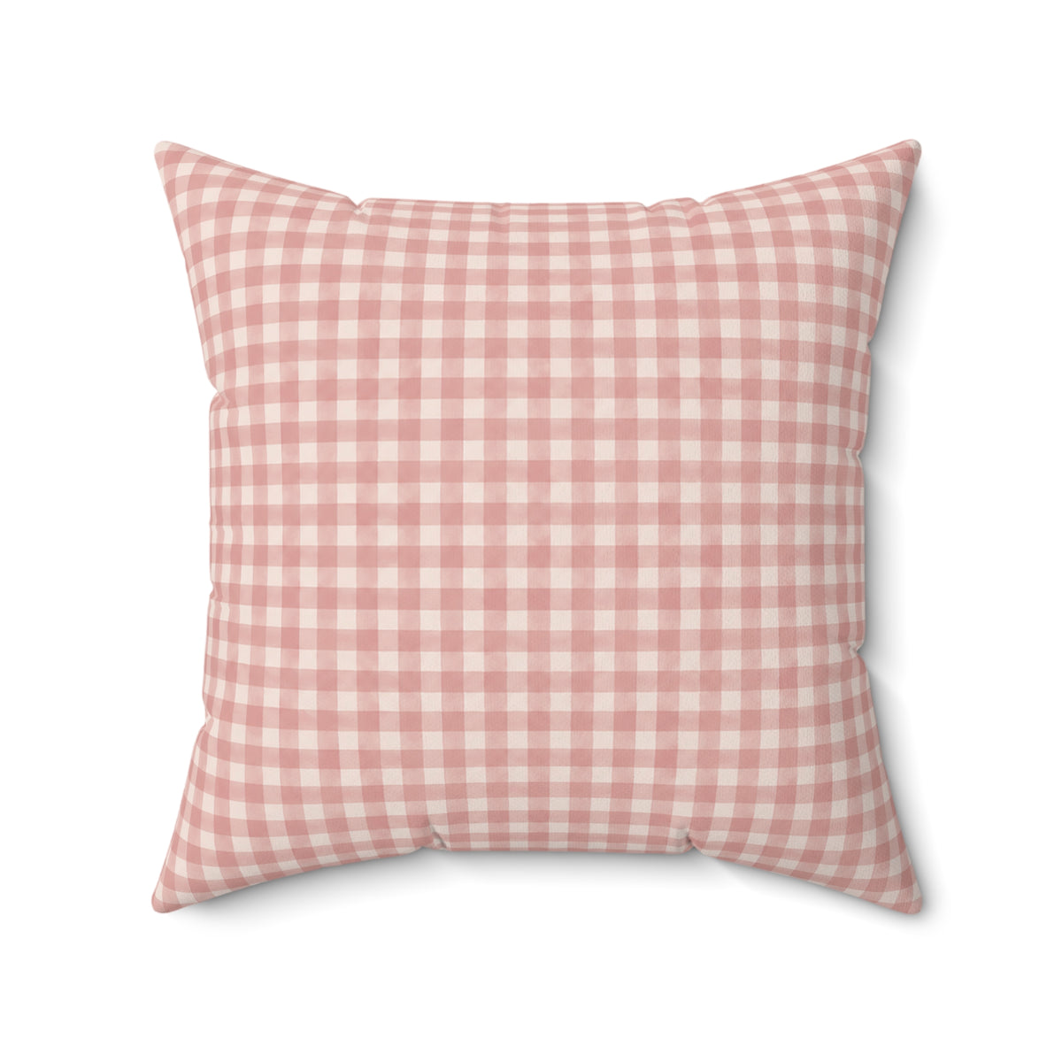 Pink Gingham Decorative Pillow - Farmhouse Check Throw Pillow