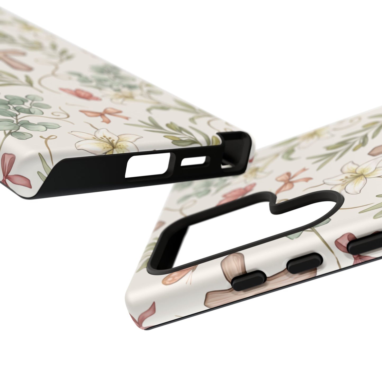 Floral Cross Tough Phone Case – Faith-Inspired Protective iPhone Cover