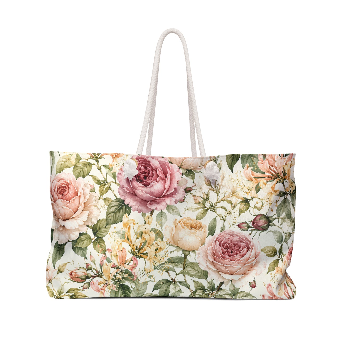Floral Weekender Bag — Vintage Rose Travel Tote