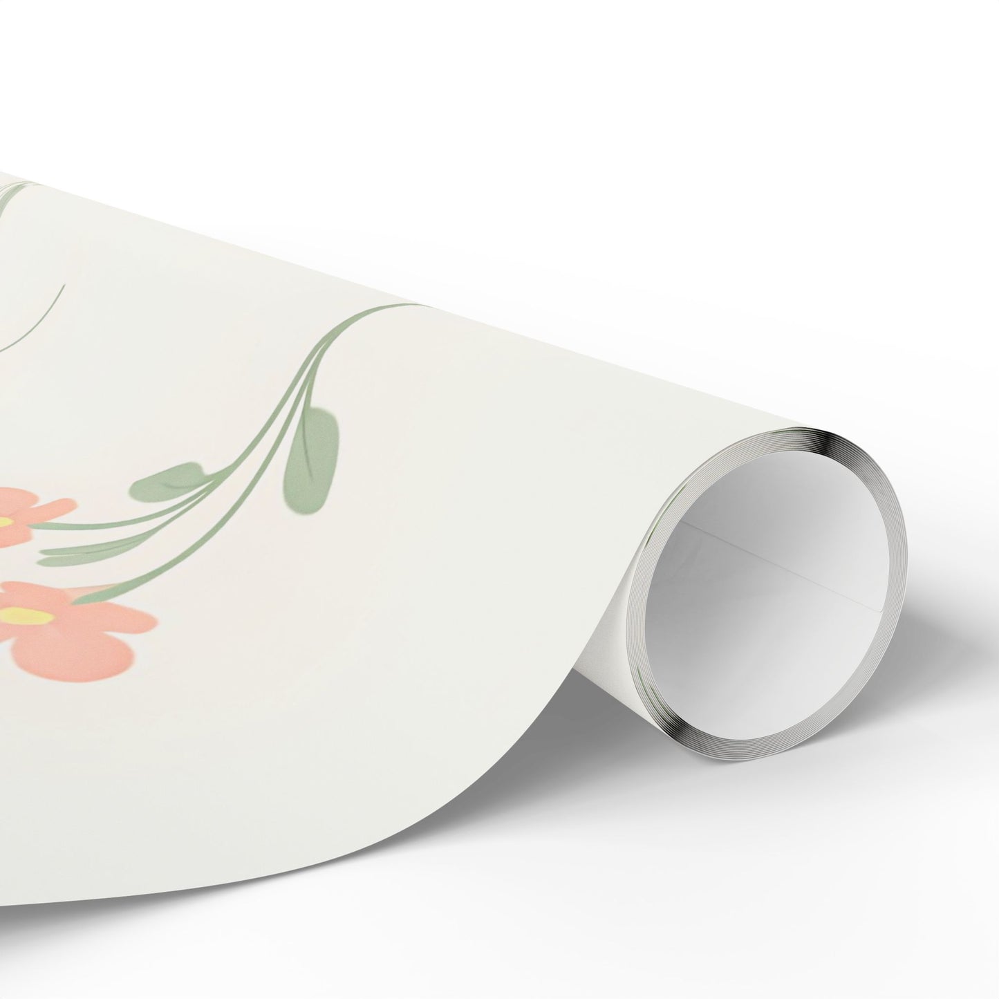 Floral Autumn Leaves Wrapping Paper Roll — Delicate Fall Gift Wrap