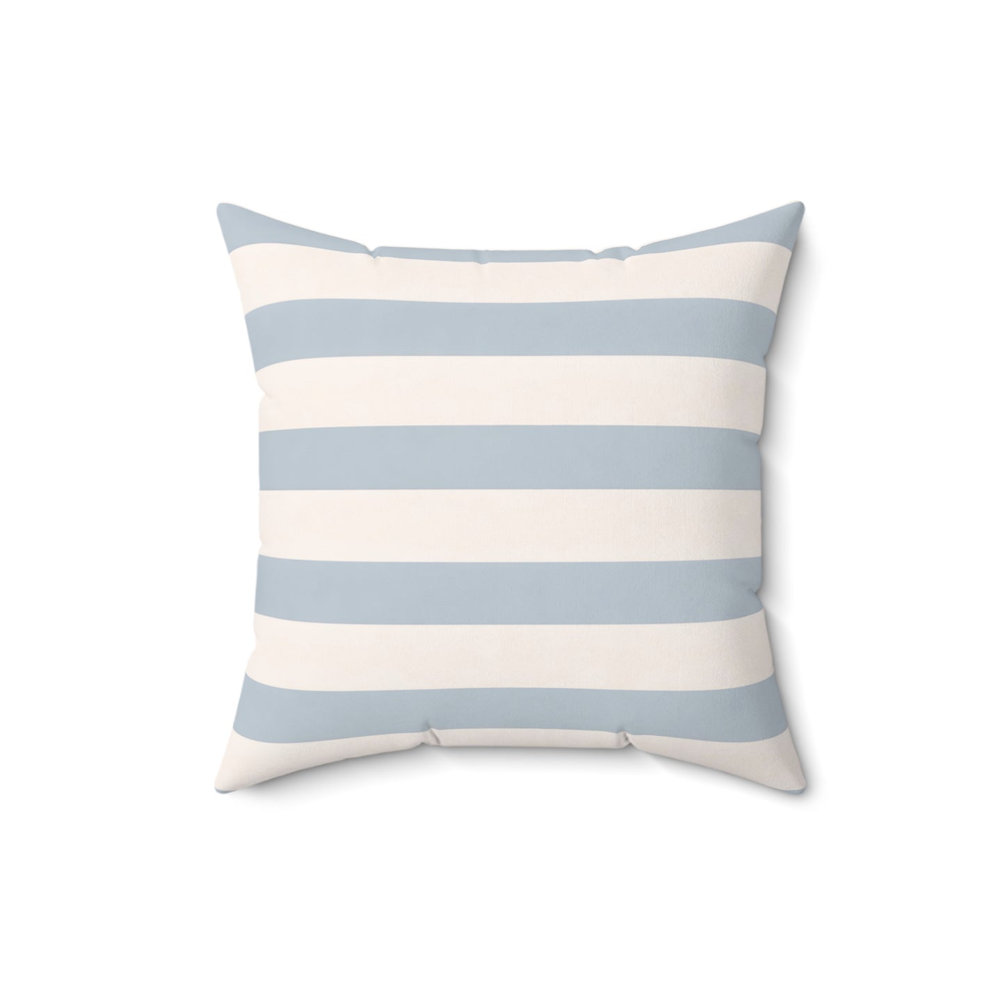 Coastal Blue Striped Square Pillow
