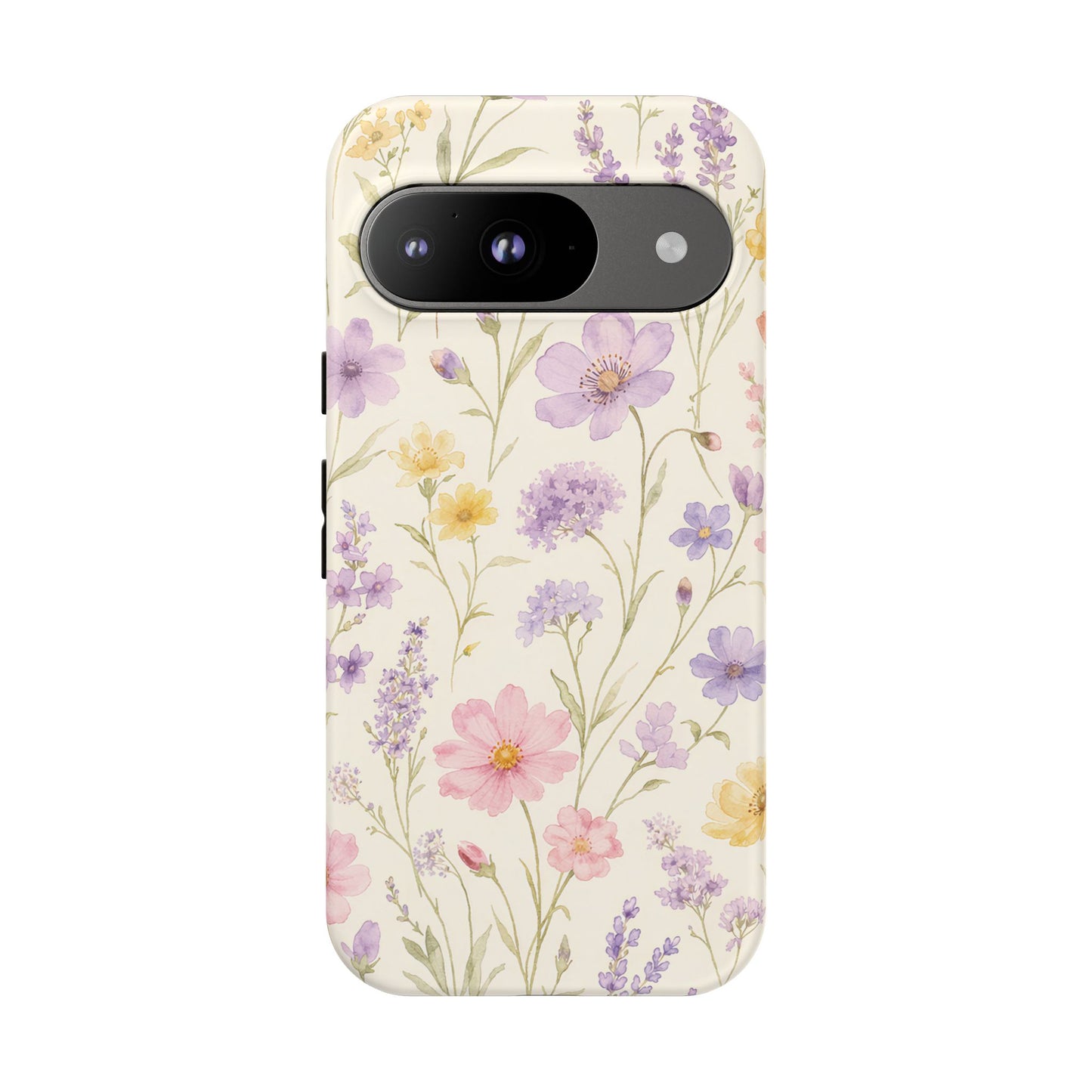 Floral Field Tough Case — Pastel Wildflower Protective Phone Cover