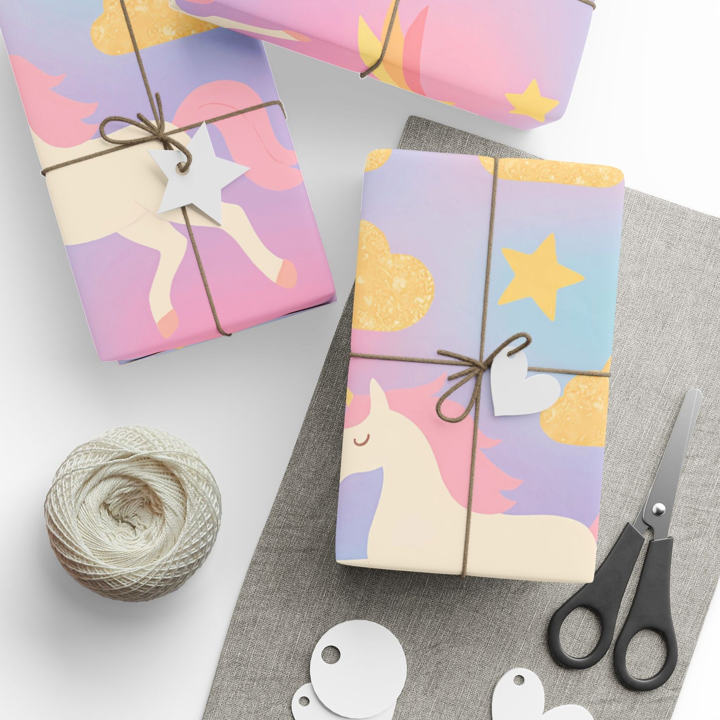Magical Unicorn & Rainbow Wrapping Paper – Pink Pastel Fantasy Gift Wrap