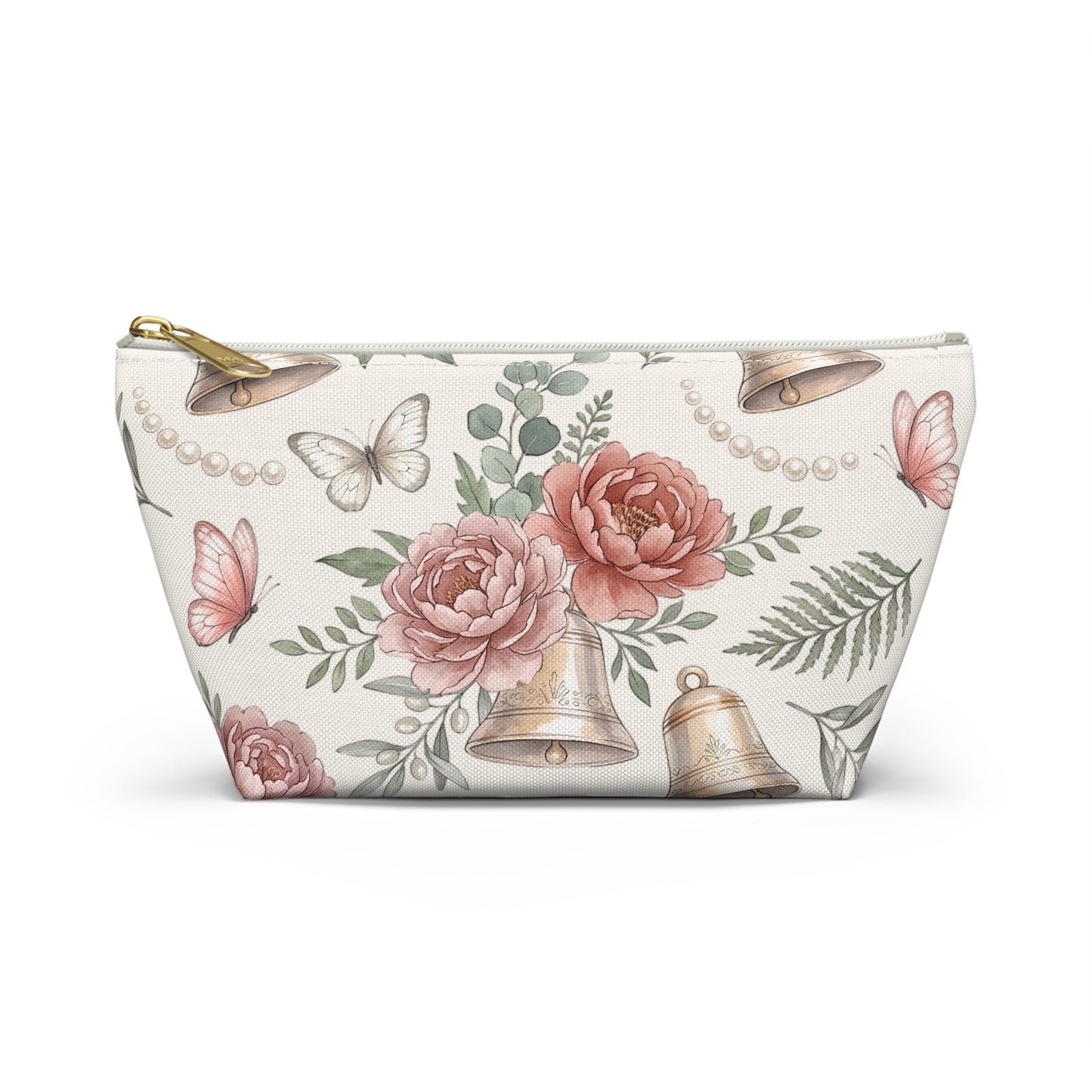 Floral Bells Accessory Pouch — Butterflies & Pearls Makeup Bag