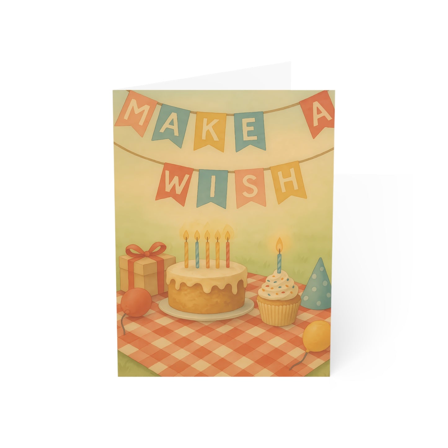 Make a Wish Birthday Greeting Card – Premium 270gsm Paper, Includes Envelope