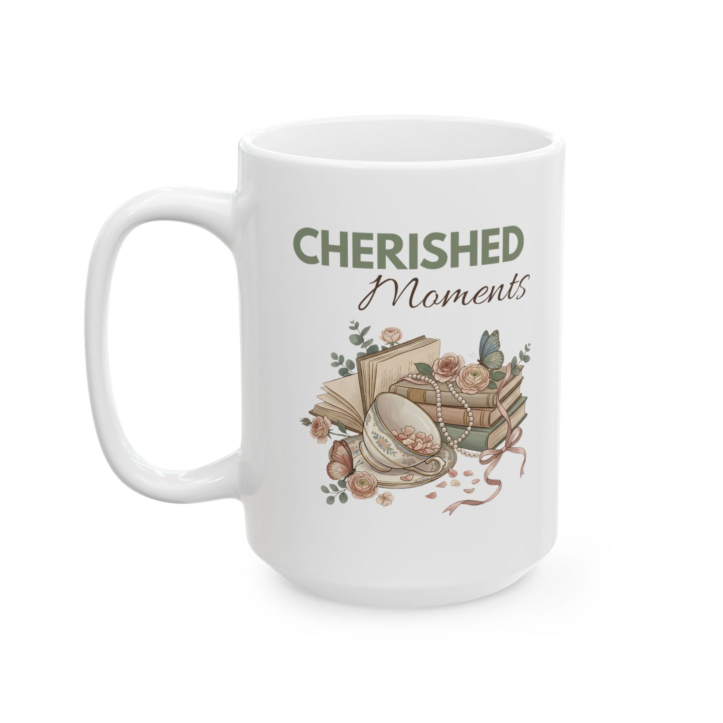 Cherished Moments Floral Ceramic Mug (11oz & 15oz)