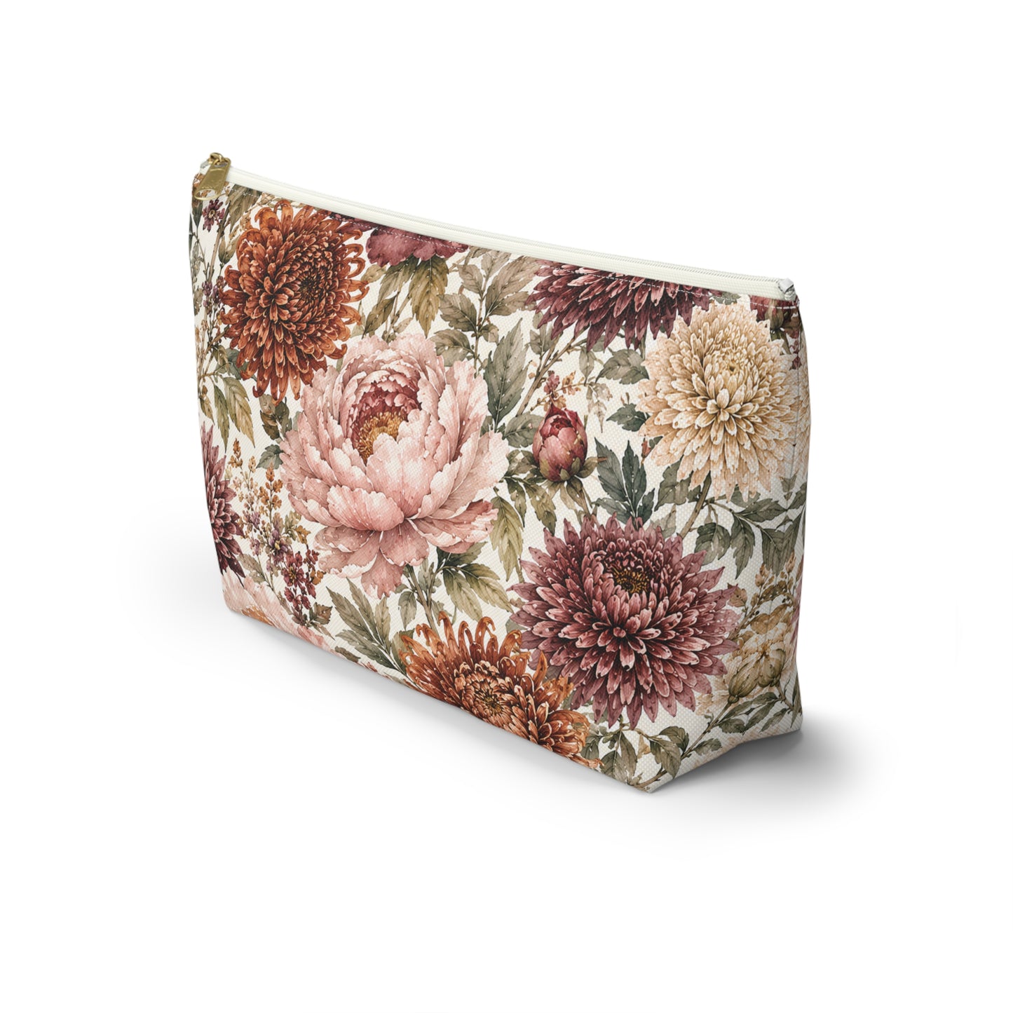 Floral Chrysanthemum Accessory Pouch