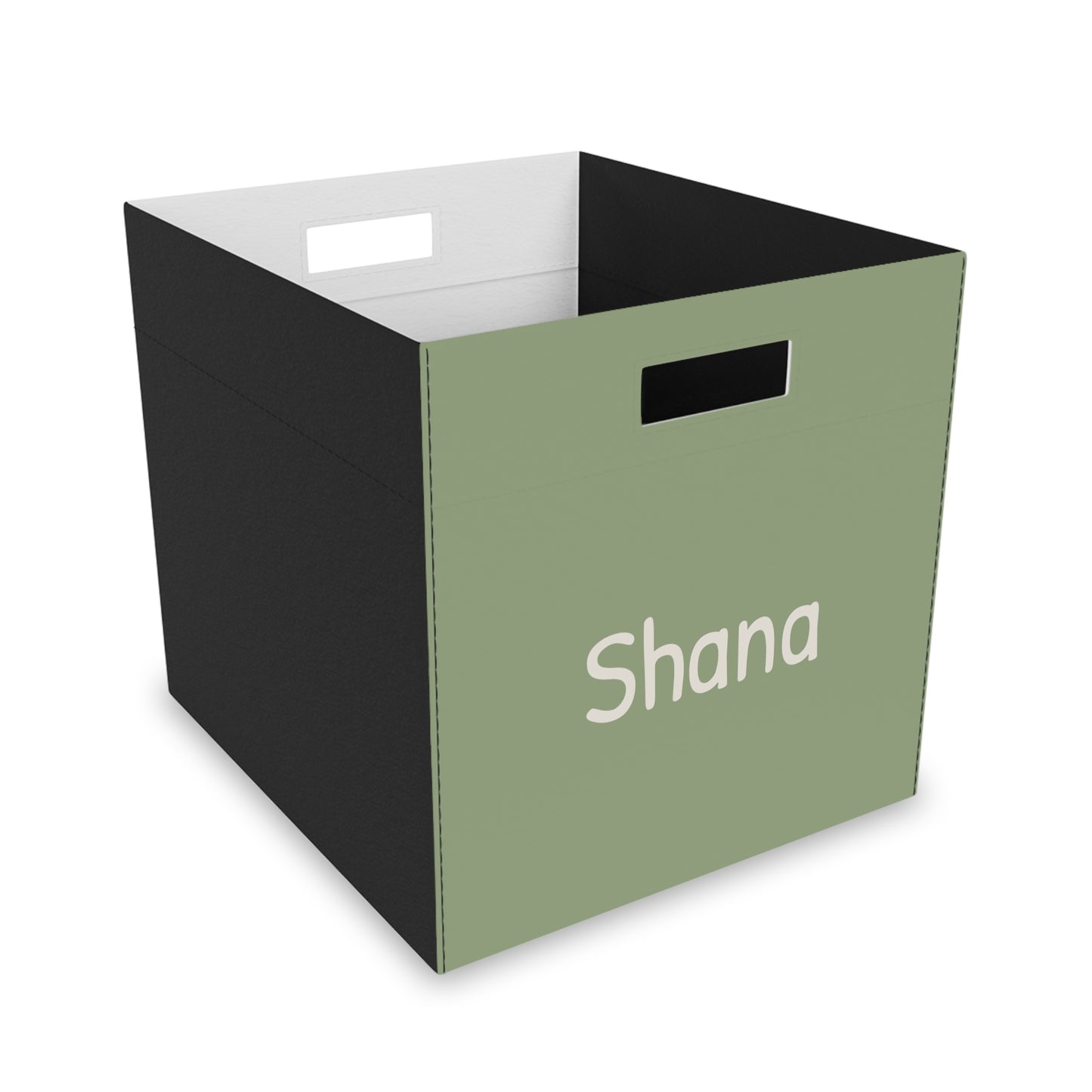 Personalized Felt Storage Box — Custom Name Fabric Bin for Toys, Closet & Nursery Organization