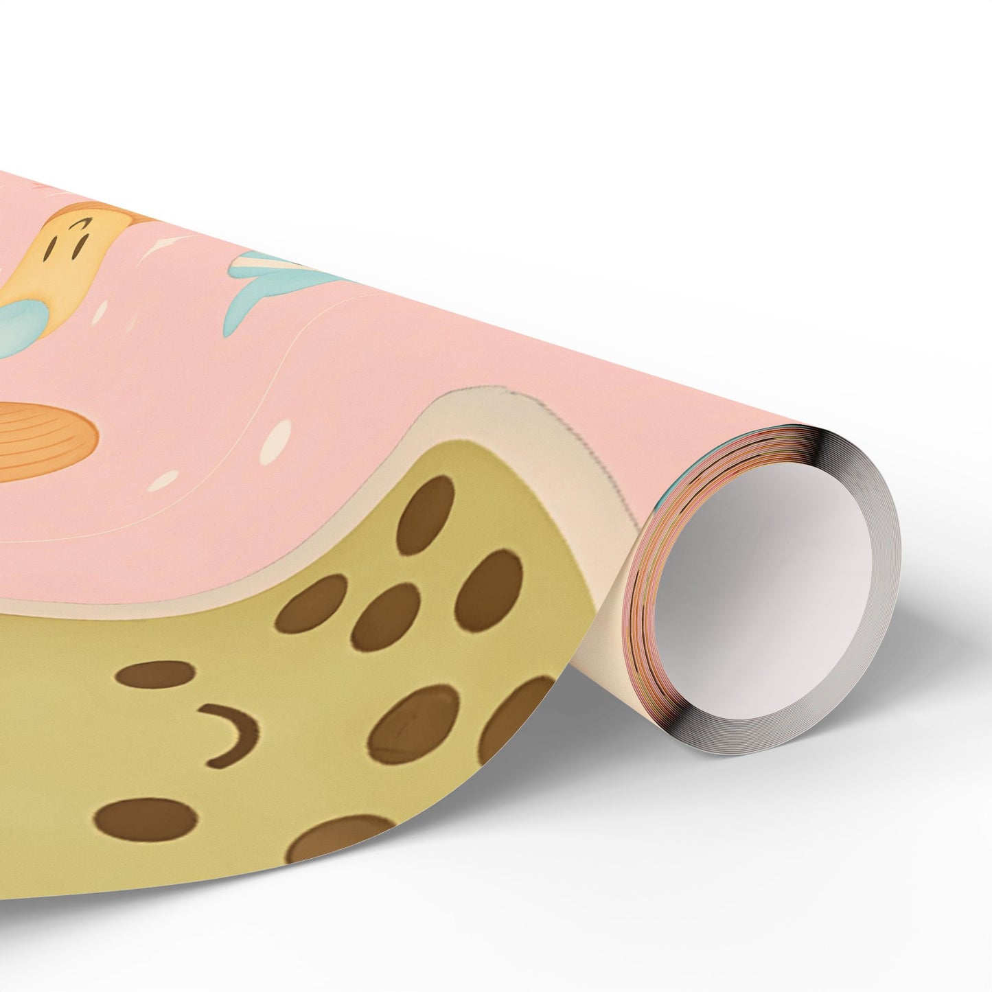 Sweet Treats Kawaii Wrapping Paper – Donuts, Boba, Cupcakes & Candy on Pink