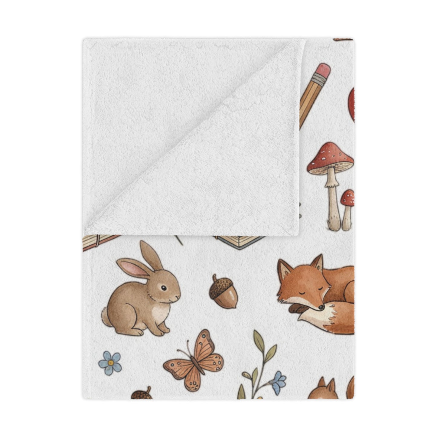 Cozy Woodland Storybook Minky Blanket