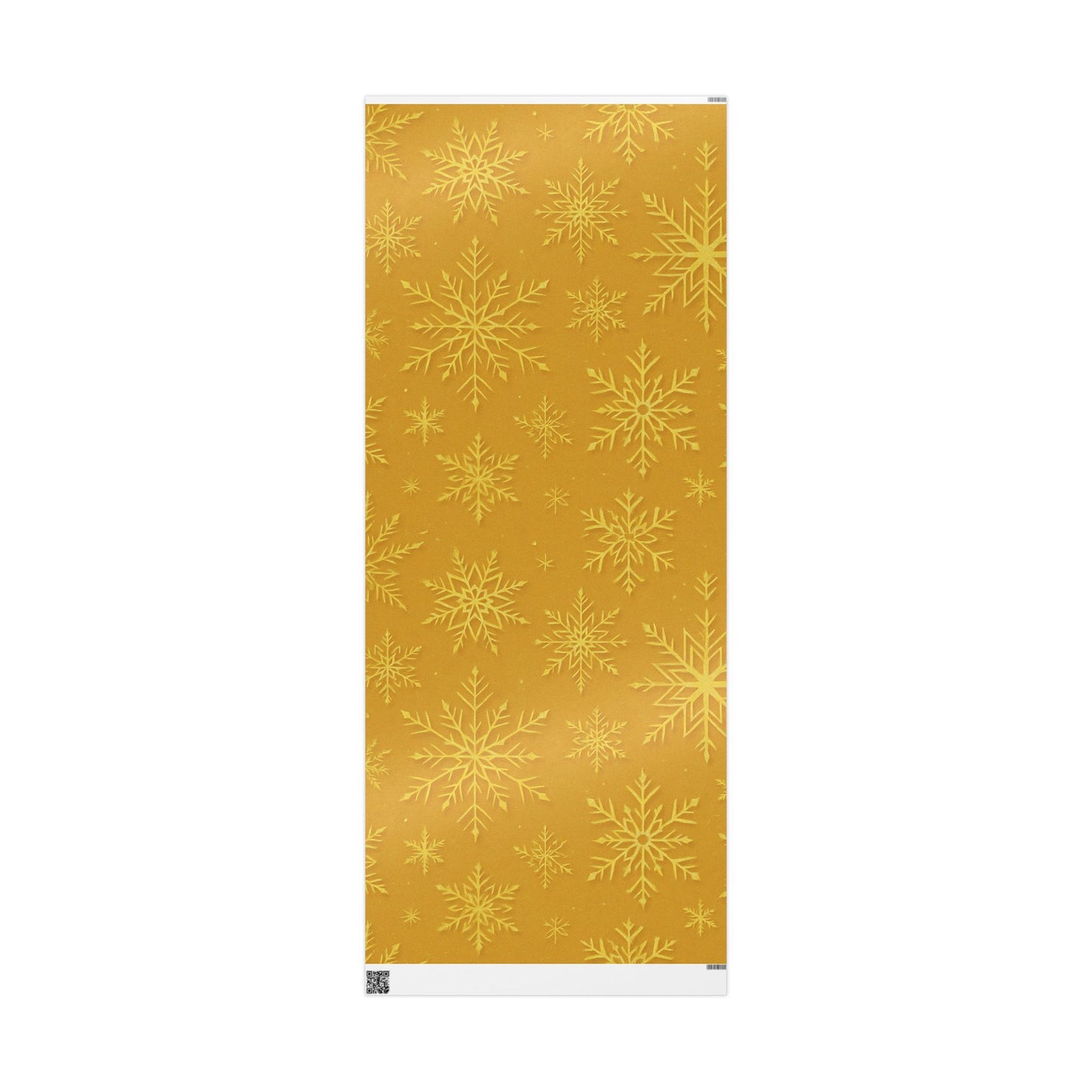 Golden Snowflake Wrapping Paper – Luxurious Holiday Gift Wrap