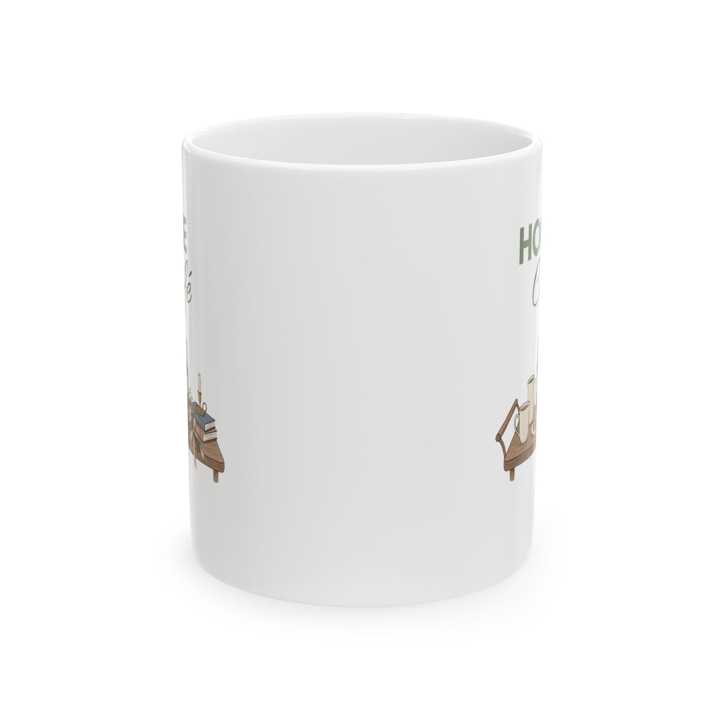 Home Café Ceramic Coffee Mug – Cozy Coffee Bar Mug – Coffee Lover Gift – Kitchen Coffee Cup – 11oz & 15oz
