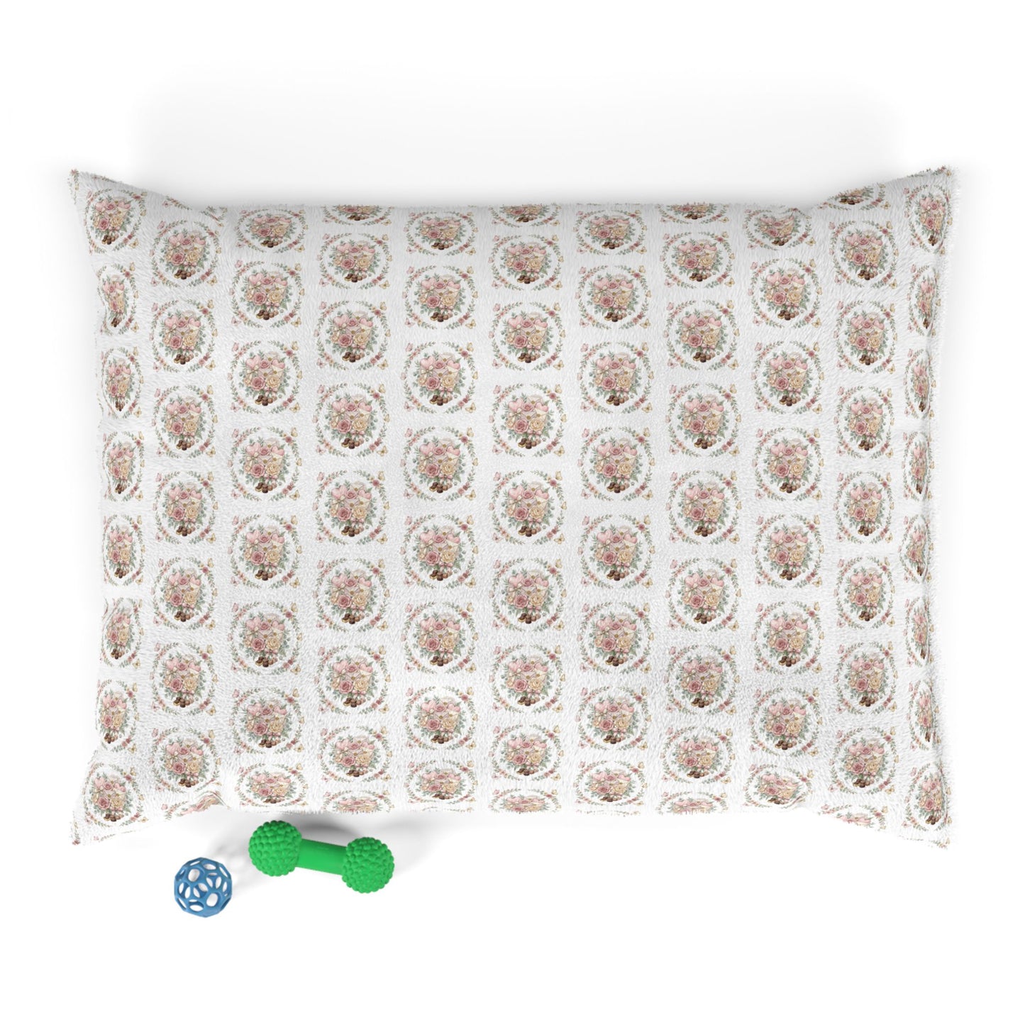 Floral Rose Wreath Pet Bed