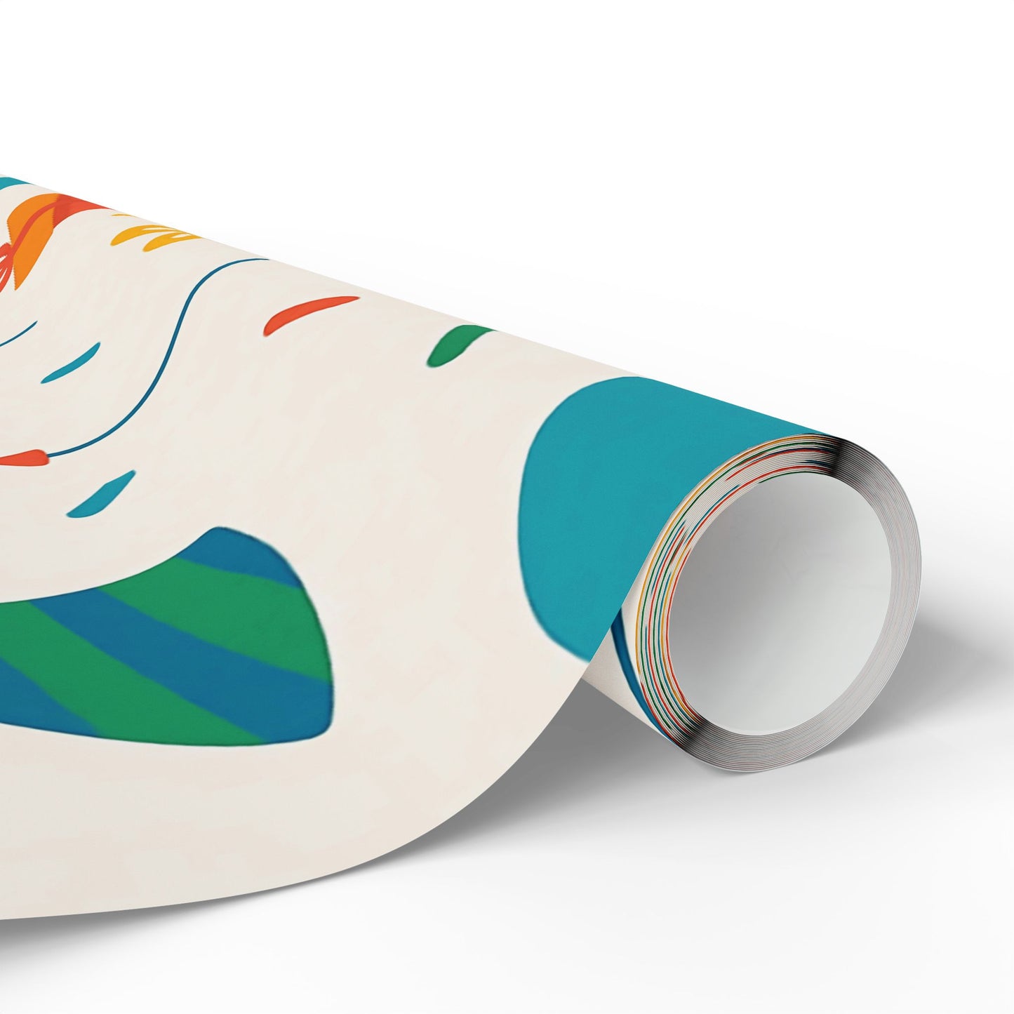 Colorful Birthday Party Wrapping Paper – Balloons, Gifts & Confetti on Cream Background