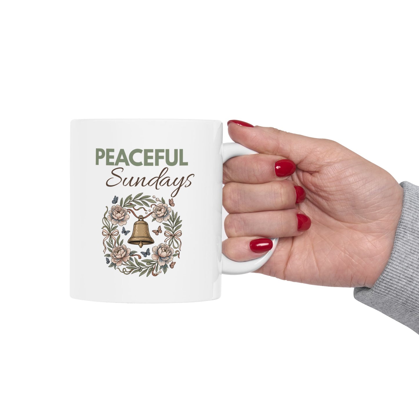 Peaceful Sundays Coffee Mug — Cute Relaxing Animal Ceramic Mug (11oz/15oz)
