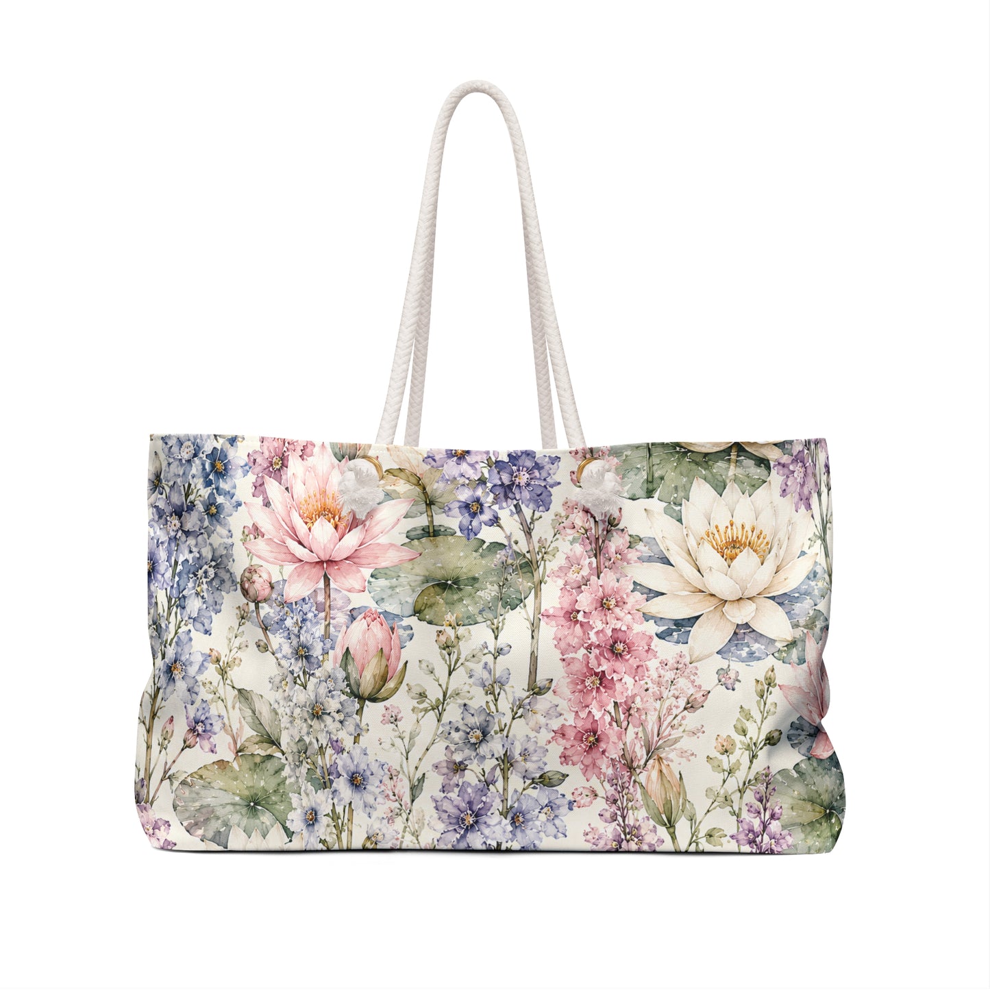 Floral Watercolor Weekender Bag