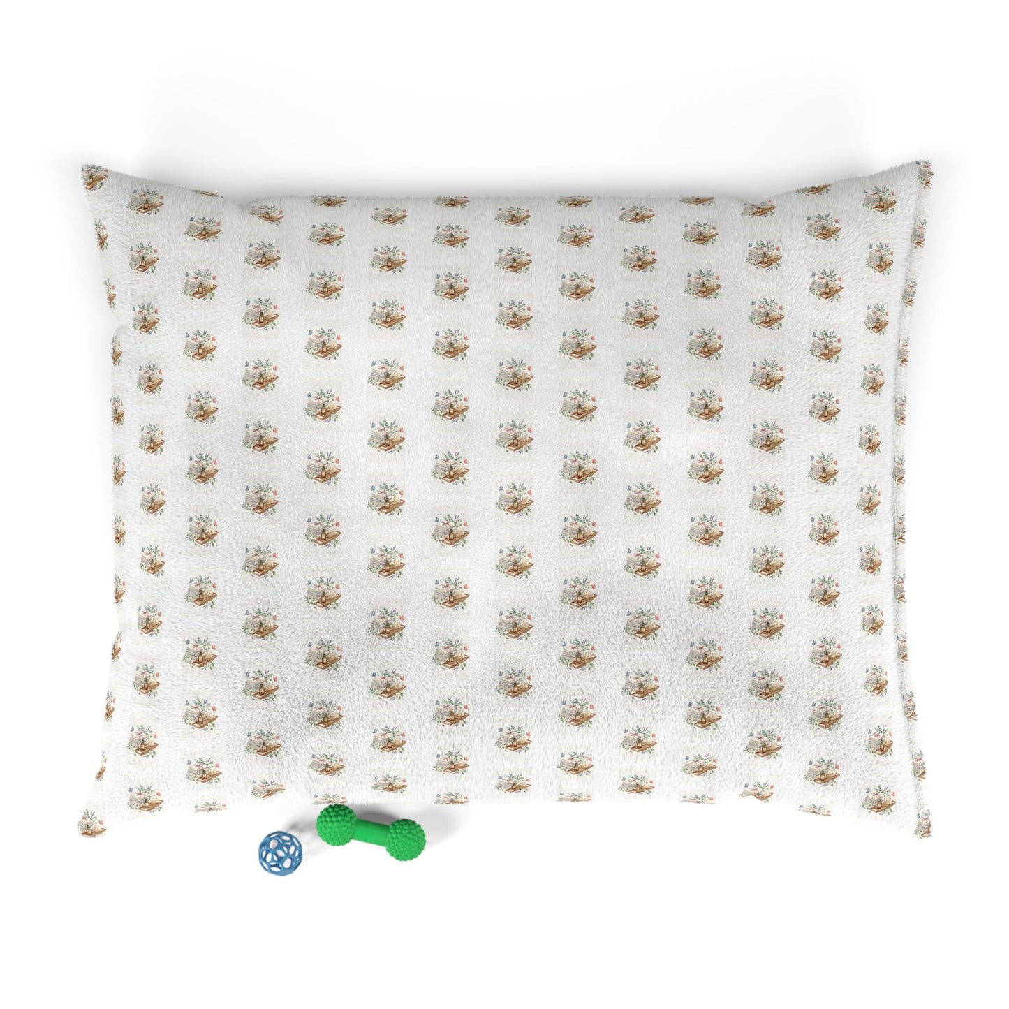 Spa Day Pet Bed – Relaxing Botanical Pet Cushion – Self-Care Inspired Pet Bed