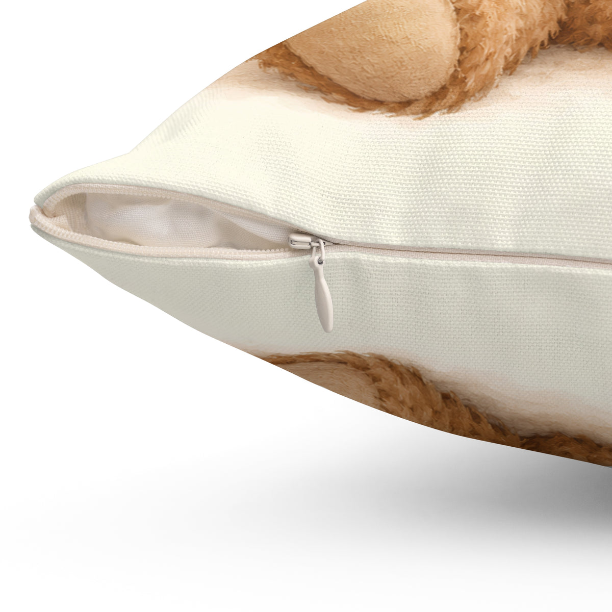 Reading Teddy Bear Square Pillow