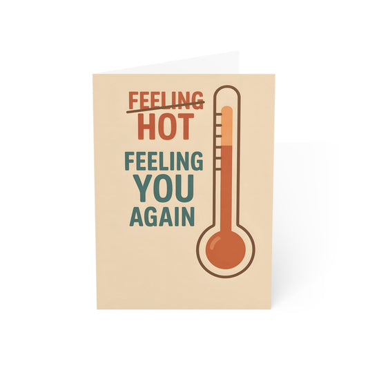 "Feeling You Again" Get Well Greeting Card – Premium 270gsm Paper, Includes Envelope