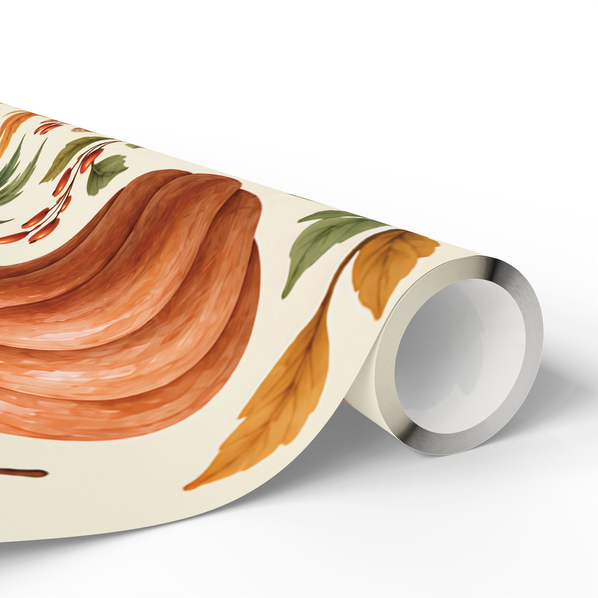 Autumn Pumpkin Wrapping Paper Roll — Fall Harvest Gift Wrap