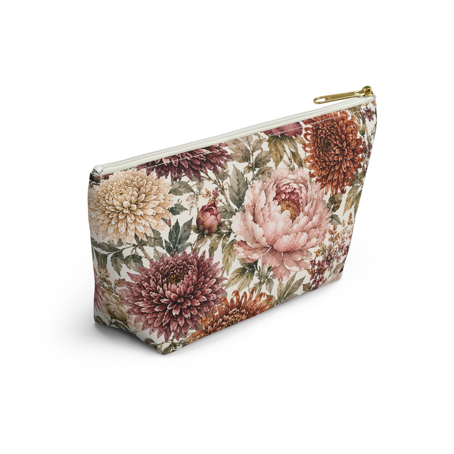 Floral Chrysanthemum Accessory Pouch