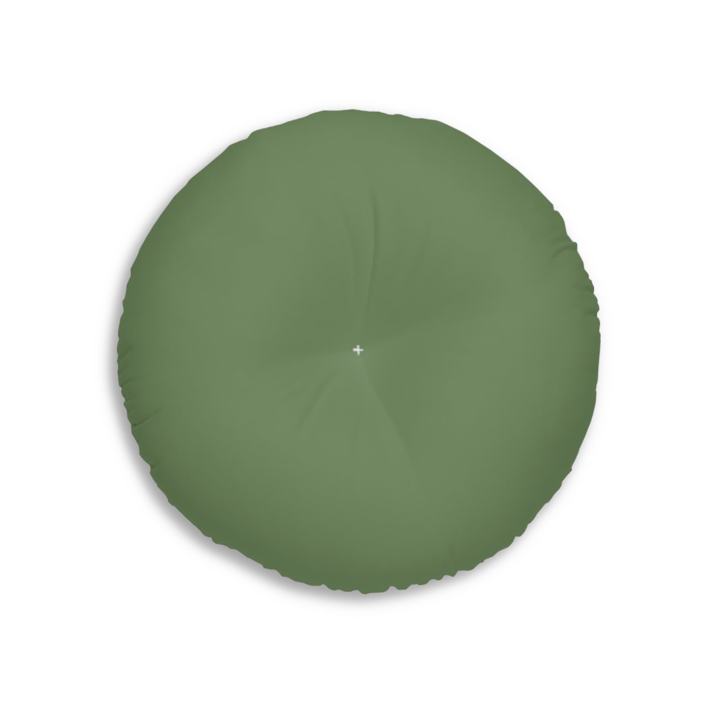 Camping Pattern Round Floor Pillow — Cute Woodland Animals & Gear Tufted Cushion