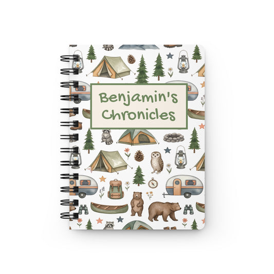 Camping Journal — Personalized "Benjamin's Chronicles" Spiral Notebook | Adventure Log for Kids & Outdoor Lovers
