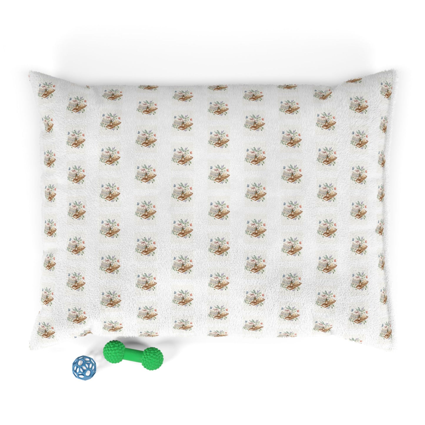 Spa Day Pet Bed – Relaxing Botanical Pet Cushion – Self-Care Inspired Pet Bed