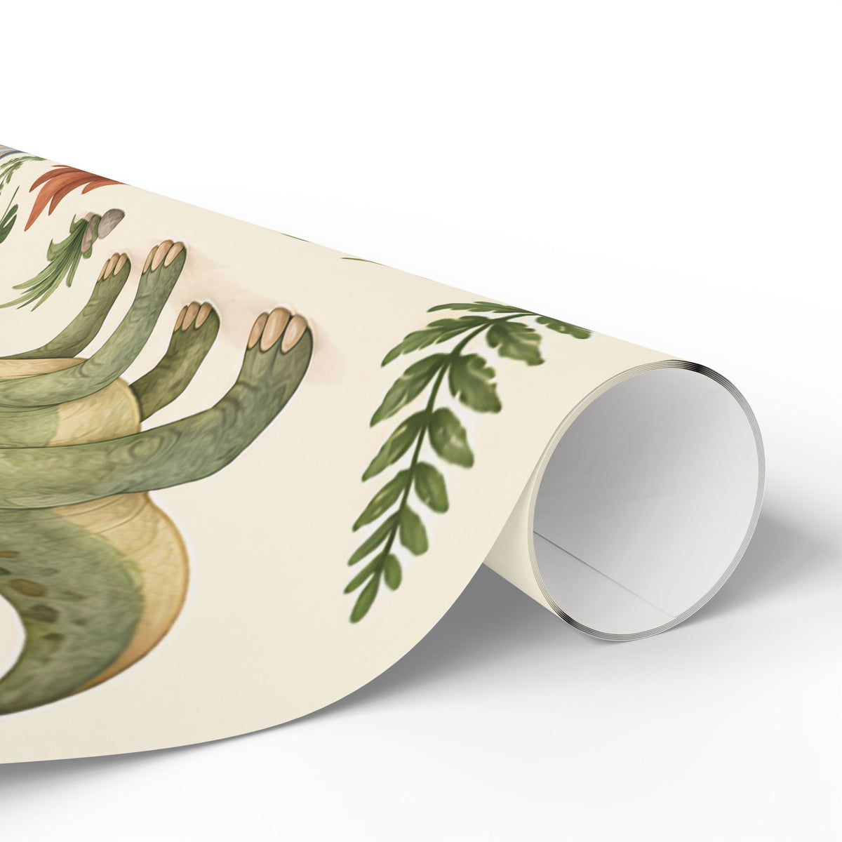 Dinosaur Wrapping Paper Roll — Cute Watercolor Dino Gift Wrap