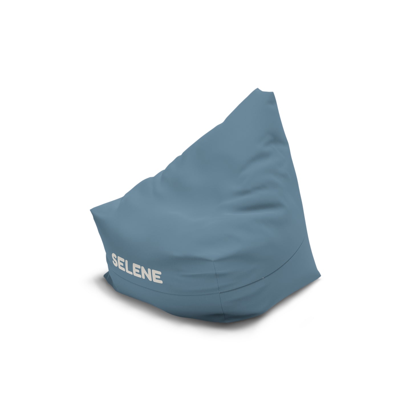 Personalized Blue Bean Bag Cover – Custom Name "SELENE" Cozy Lounge Pouf