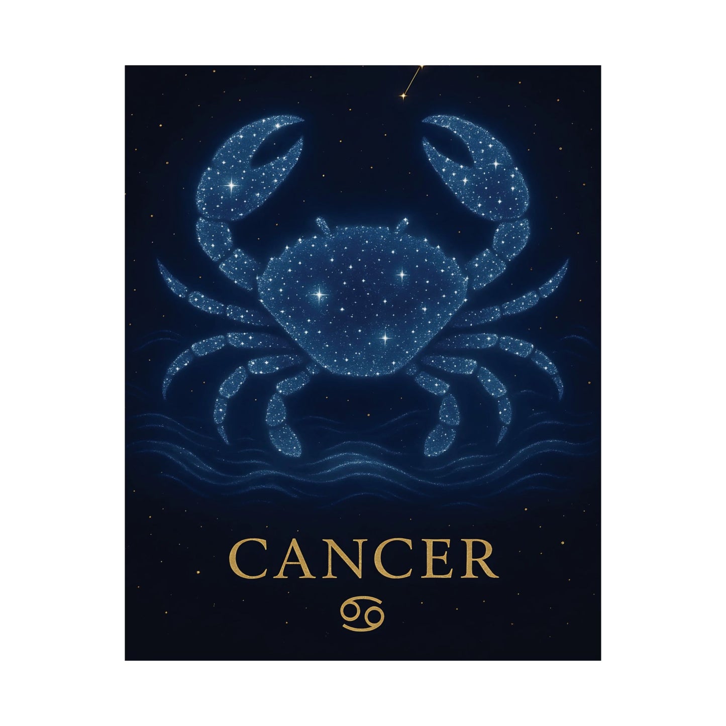 Cancer Zodiac Constellation Matte Poster – Celestial Astrology Wall Art Print (Multiple Sizes)