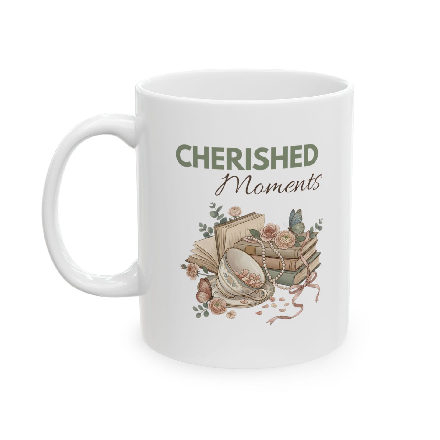 Cherished Moments Floral Ceramic Mug (11oz & 15oz)