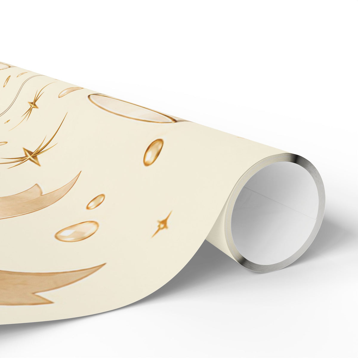 Champagne & Golden Stars Wrapping Paper | Elegant Celebration Gift Wrap