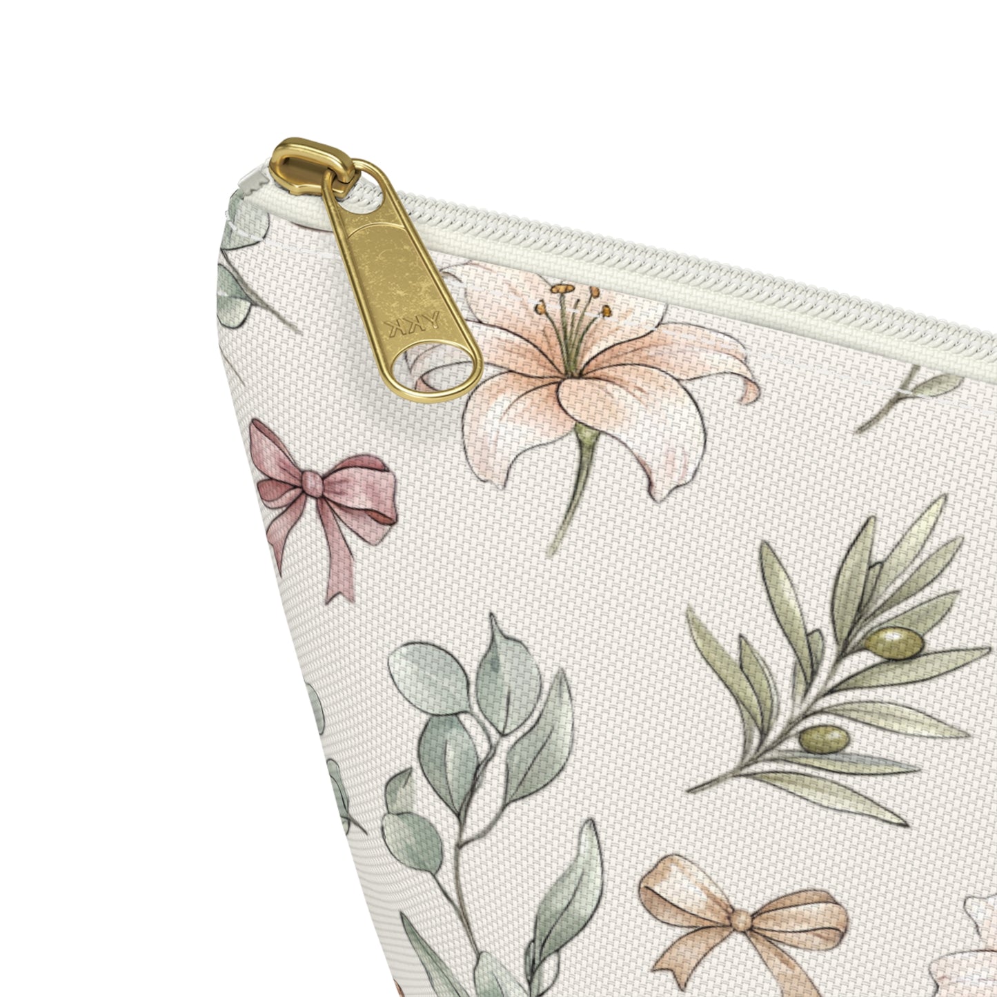 Floral Cross Accessory Pouch — Lily & Bow Makeup Bag