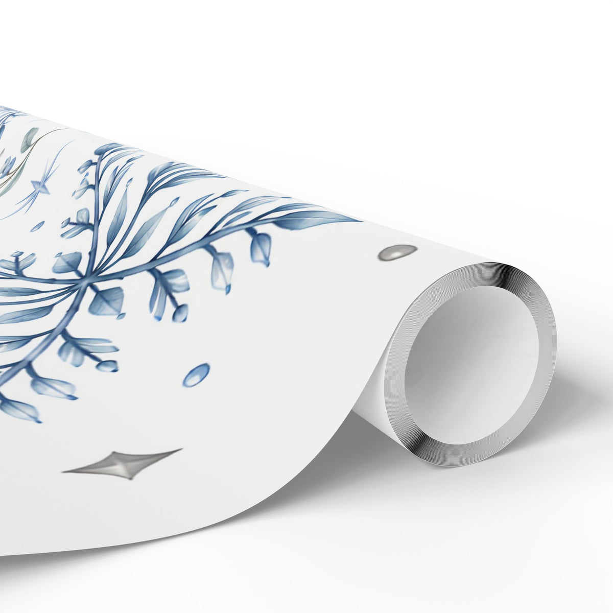 Blue Snowflake Wrapping Paper