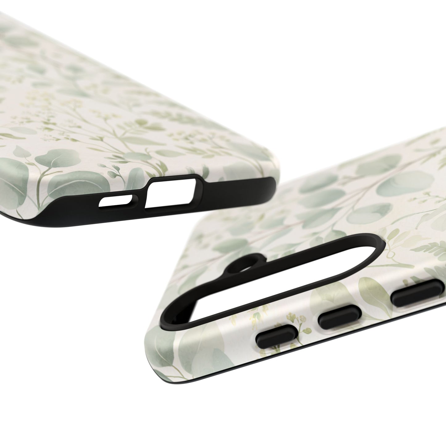 Floral Fern Tough Phone Case — Soft Green Botanical iPhone Cover