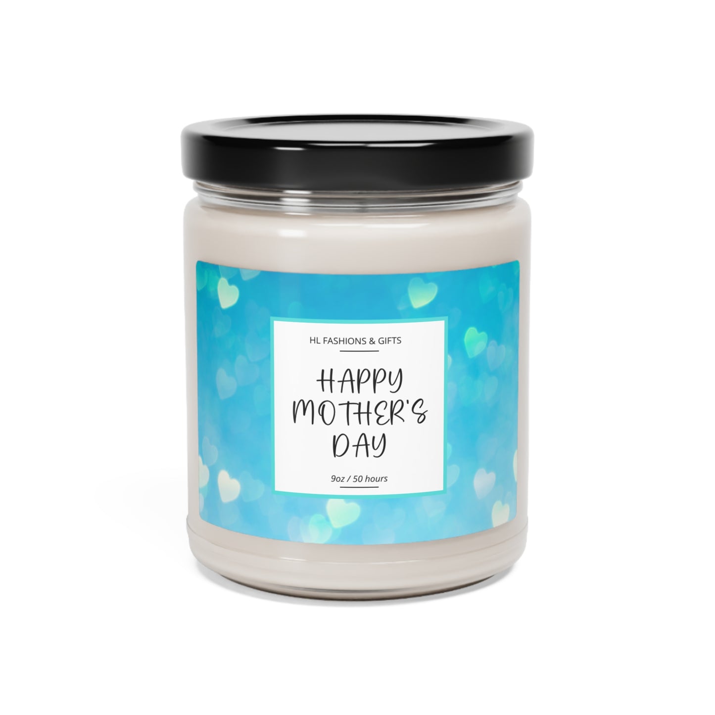 Happy Mother's Day Soy Candle - Blue Hearts