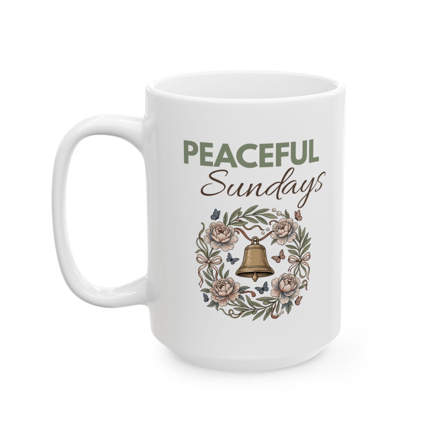Peaceful Sundays Coffee Mug — Cute Relaxing Animal Ceramic Mug (11oz/15oz)