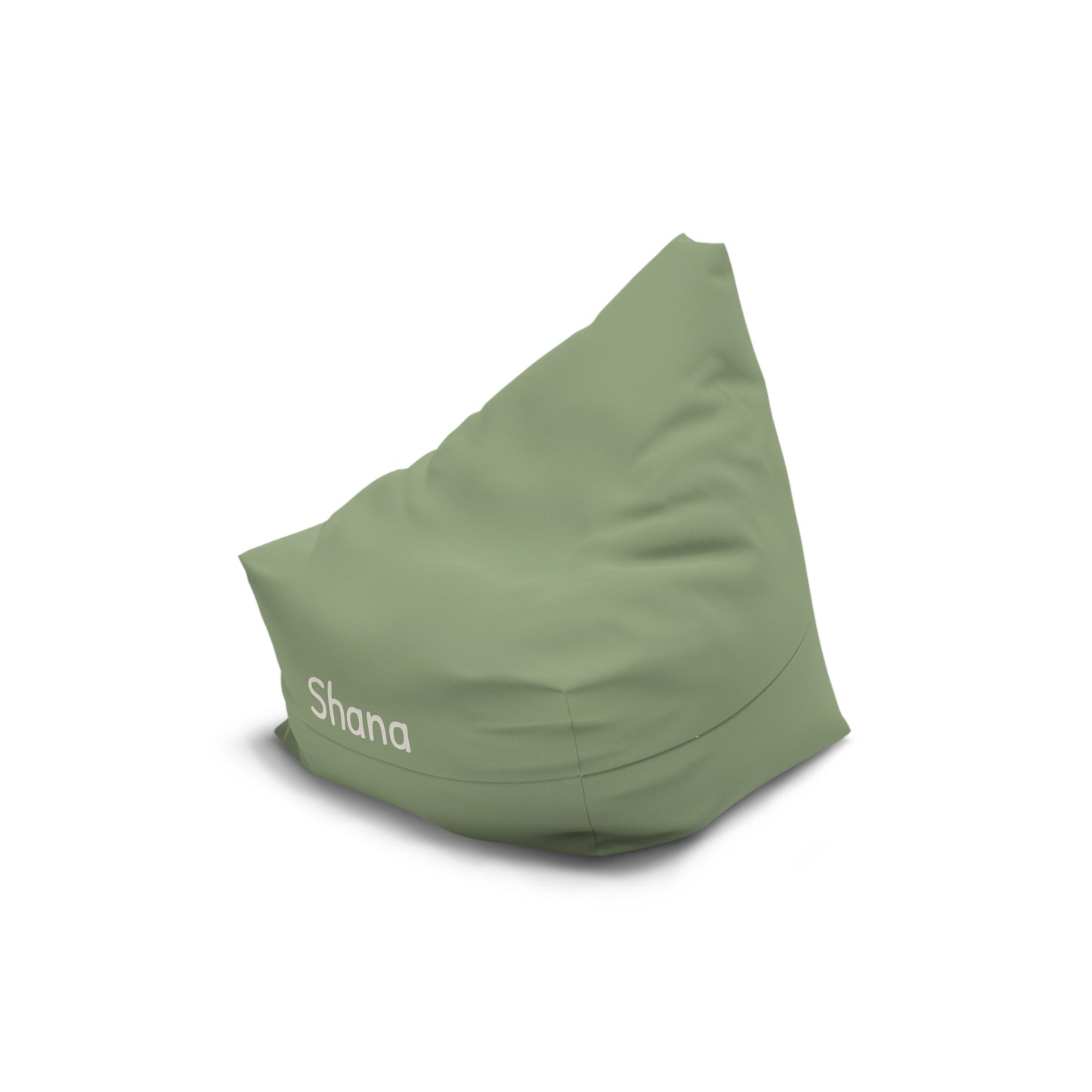 Personalized Olive Green Bean Bag Cover – Custom Name Accent