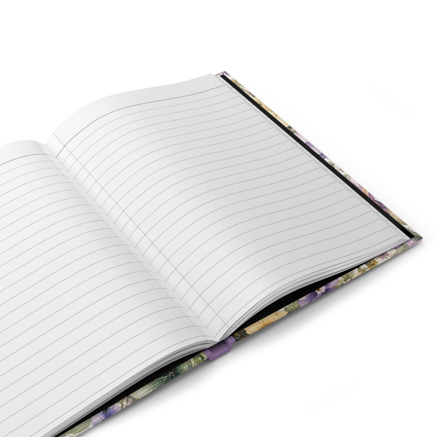 Personalized Floral Hardcover Journal — Purple Iris & Violet Pansy Notebook