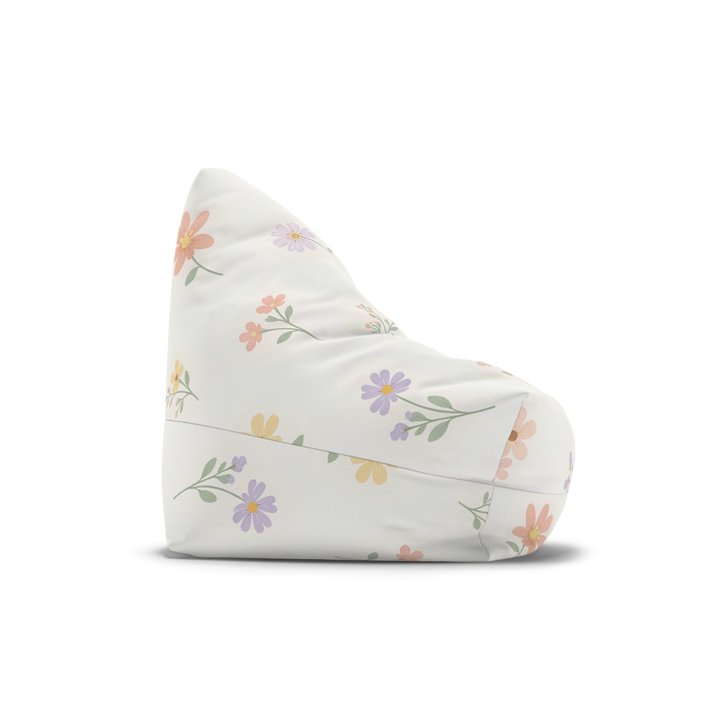 Floral Pastel Bean Bag Cover — Soft Spring Daisy Pattern