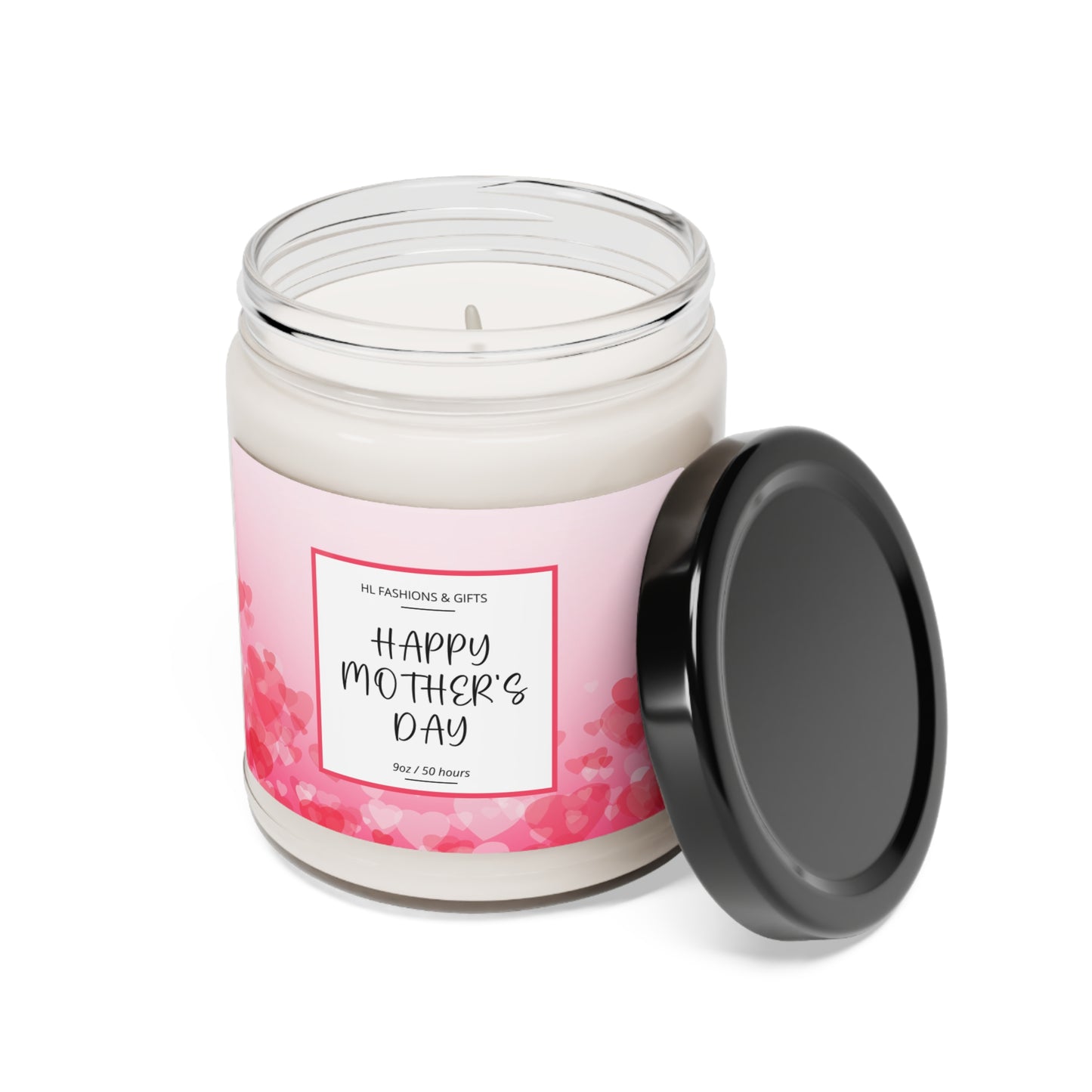 Happy Mother's Day Soy Candle - Red Hearts