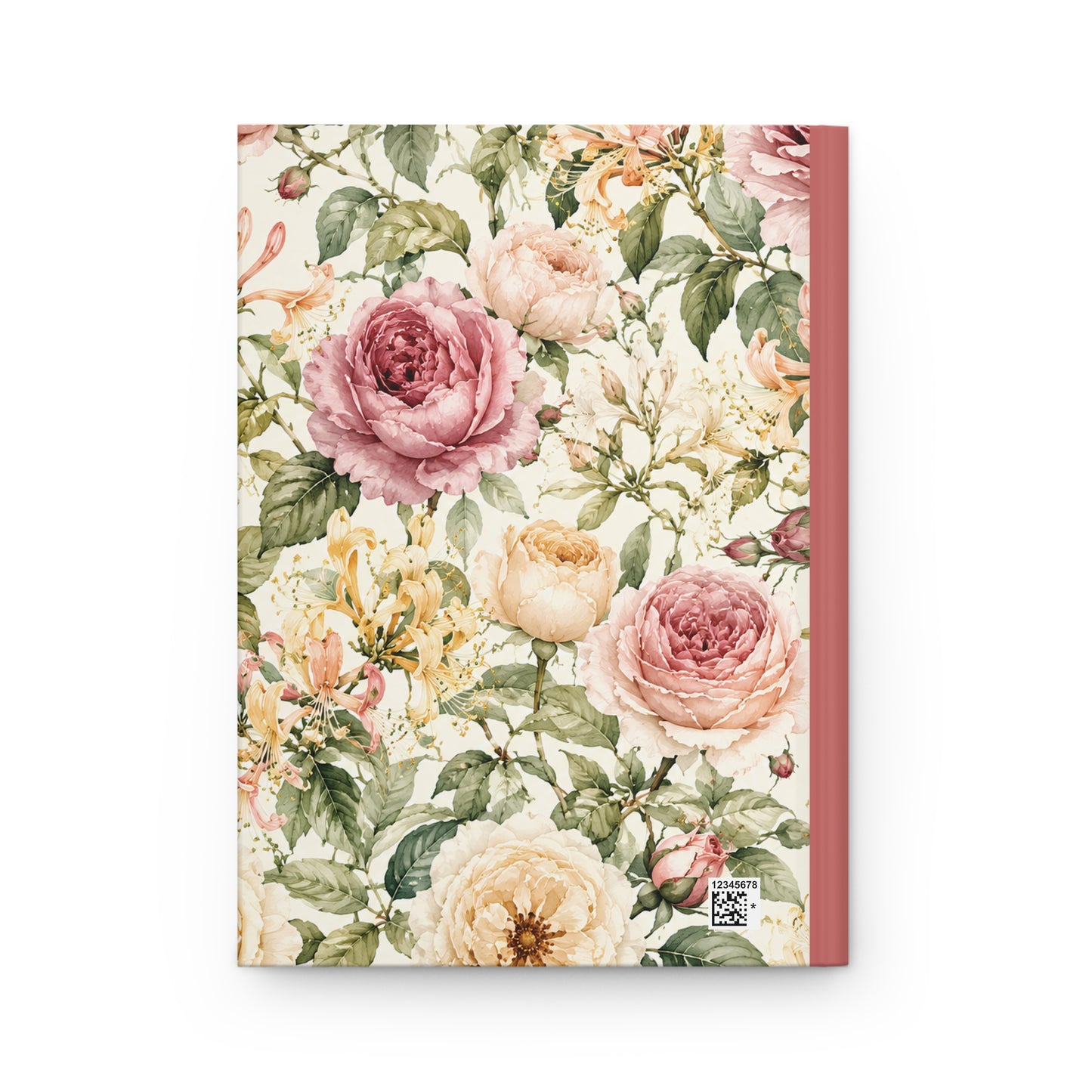 Floral Personalized Hardcover Journal — "Isabella" Rose Garden Notebook