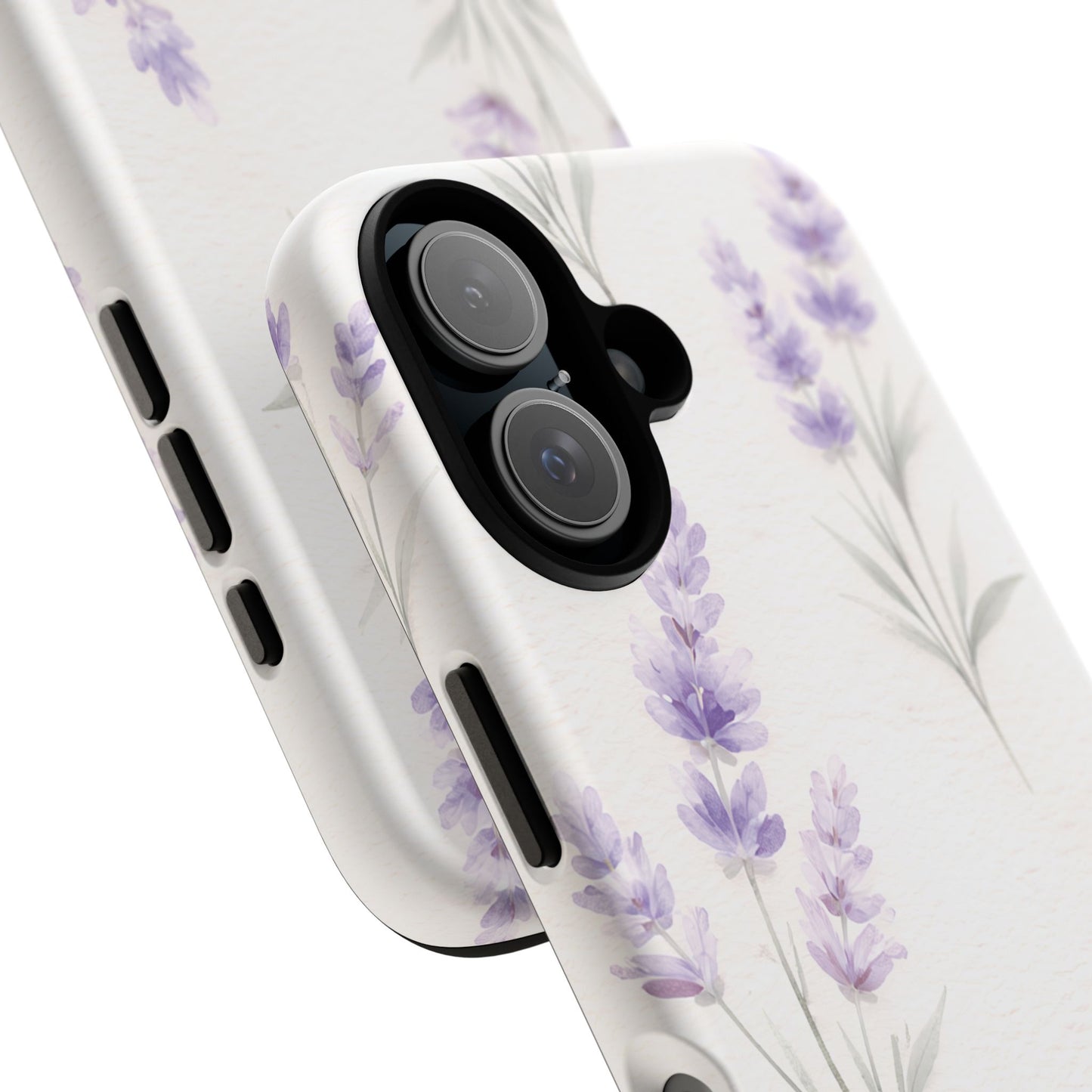 Lavender Floral Phone Case — Protective Tough Case with Purple Botanical Print