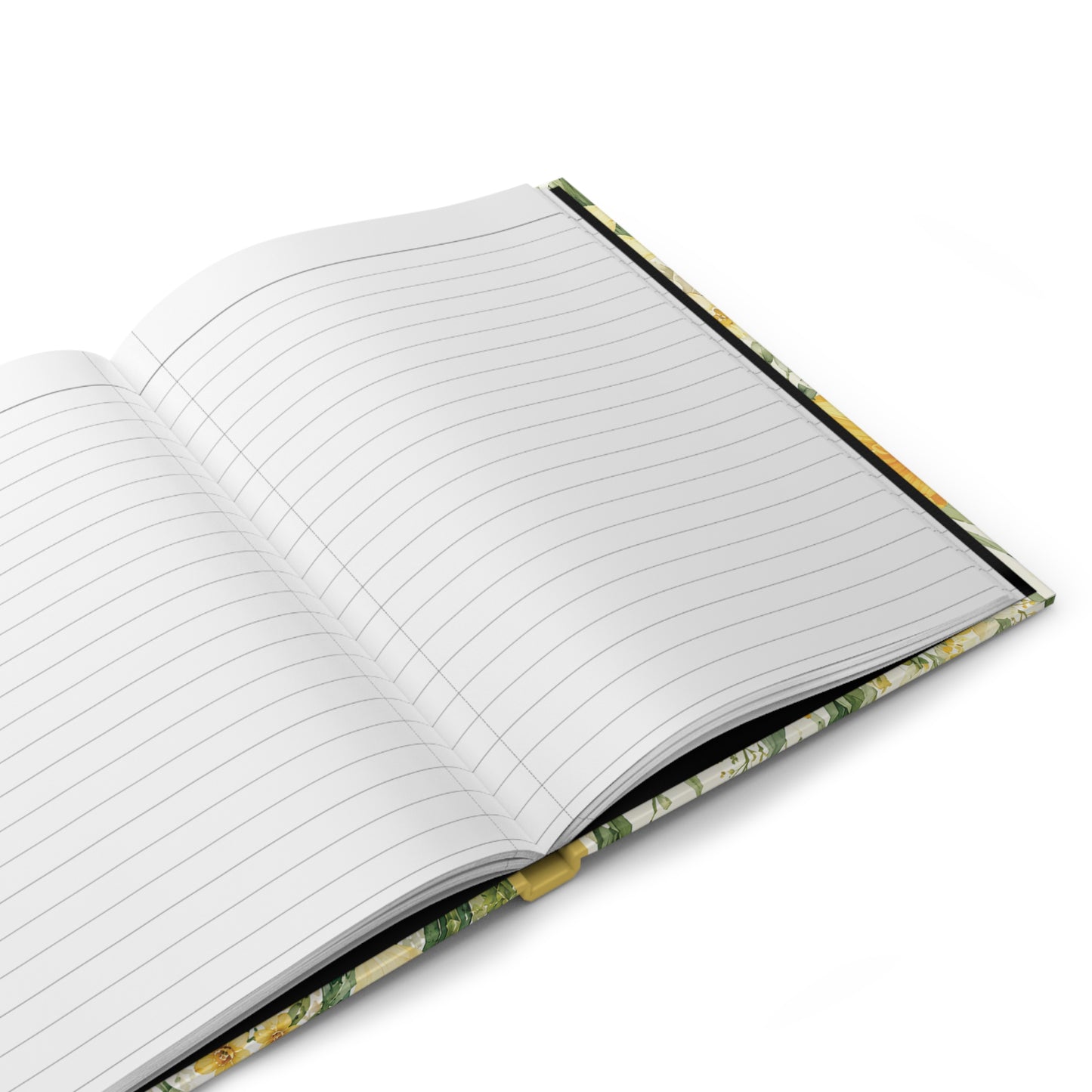 Daffodil Floral Hardcover Journal — Personalized Name Notebook