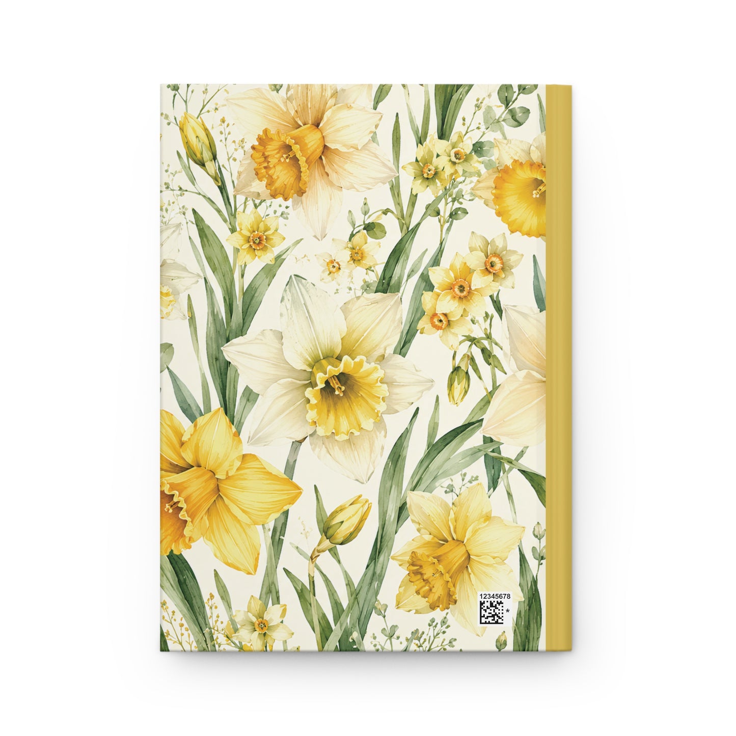 Daffodil Floral Hardcover Journal — Personalized Name Notebook